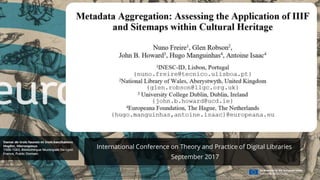 International Conference on Theory and Practice of Digital Libraries
September 2017
 