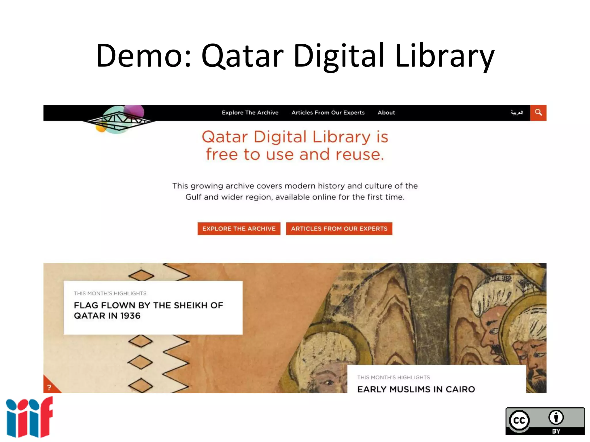 Demo: Qatar Digital Library
 