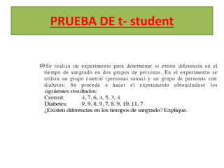 PRUEBA DE t- student
 