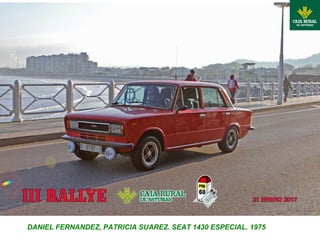 DANIEL FERNANDEZ, PATRICIA SUAREZ. SEAT 1430 ESPECIAL. 1975
 