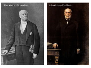 Jules Grévy - RépublicainMac Mahon - Monarchiste
 