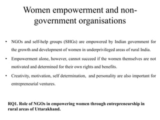Role of NGOs in women empowerment: case studies from Uttarakhand, India ...
