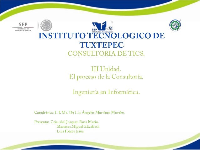 Iii unidad proceso de la consultoria