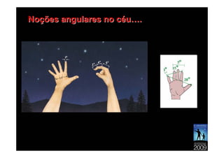 Noções angulares no céu….
 