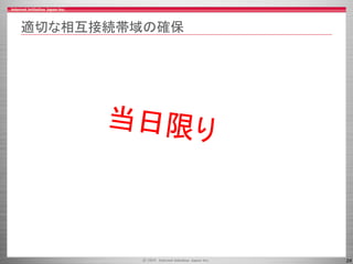 24
適切な相互接続帯域の確保
 