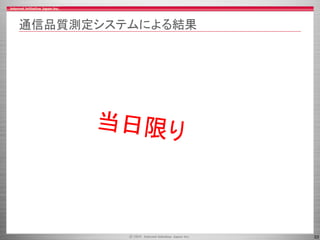 33
通信品質測定システムによる結果
 