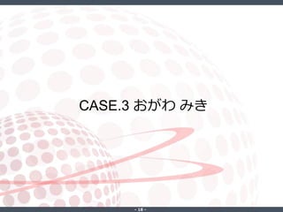 ‐ 18 ‐
CASE.3 おがわ みき
 