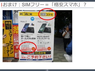 ‐ 10 ‐
おまけ：SIMフリー＝「格安スマホ」？
 