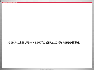 ©Internet Initiative Japan Inc.
GSMAによるリモートSIMプロビジョニング(RSP)の標準化
5
 