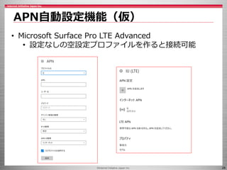 ©Internet Initiative Japan Inc. 28
APN自動設定機能（仮）
• Microsoft Surface Pro LTE Advanced
• 設定なしの空設定プロファイルを作ると接続可能
 