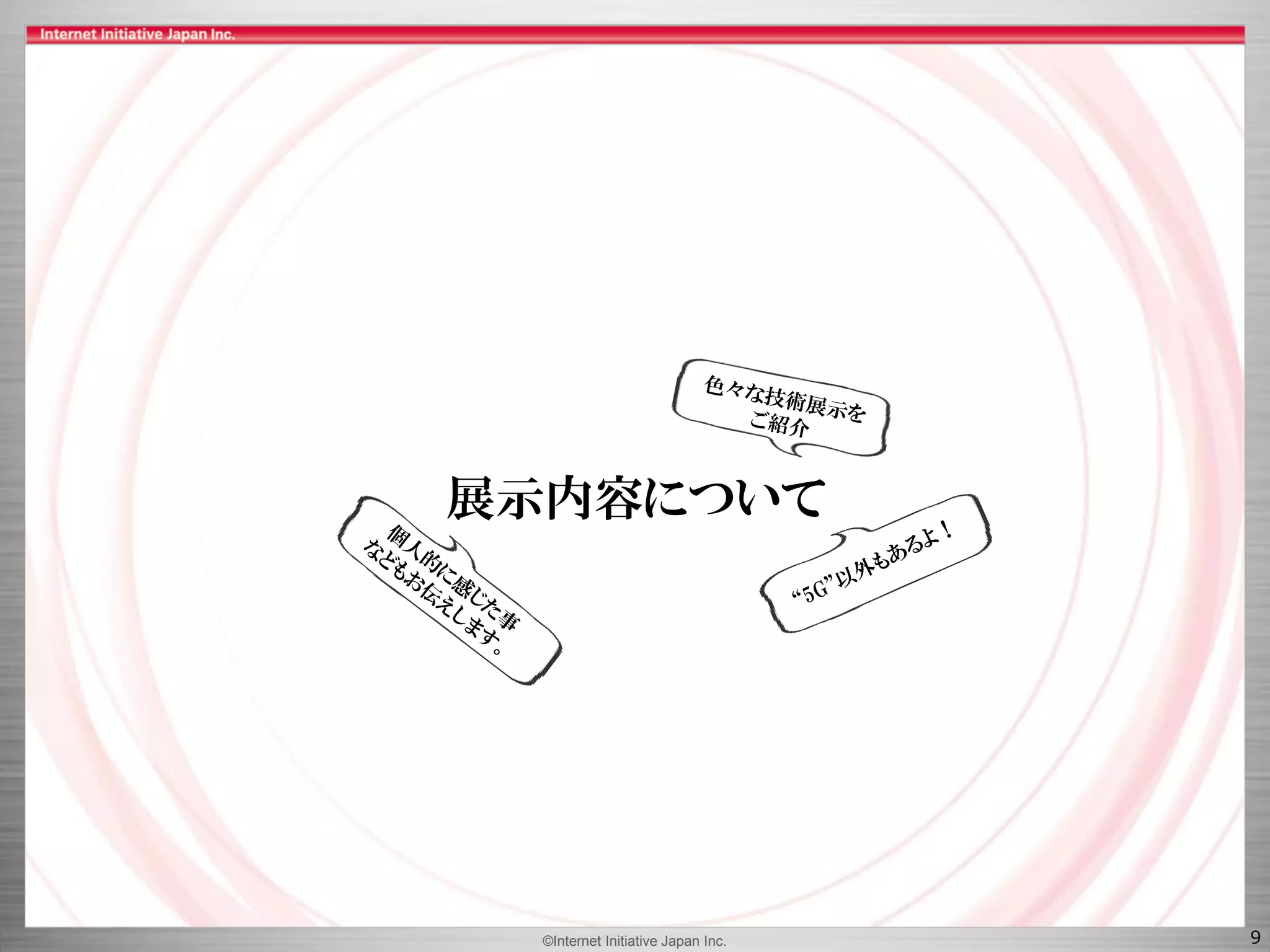 ©Internet Initiative Japan Inc. 9
展示内容について
 