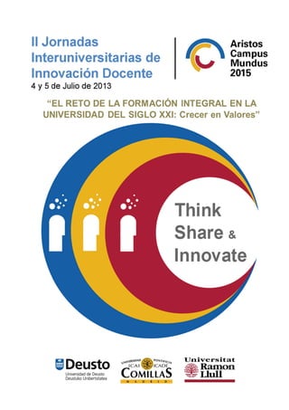 II Jornadas Interuniversitarias de Innovación Docente 2013 Slide 1