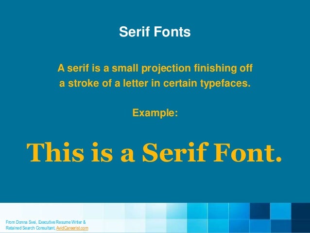 Great design resume fonts