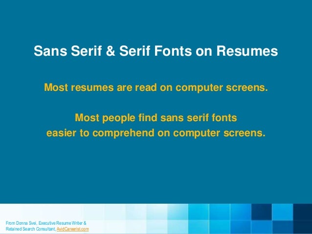 font for resumes