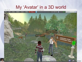 Team Training in
Virtual Worlds© 2008, IIL: Dev Overview Presentation
My ‘Avatar’ in a 3D world
 