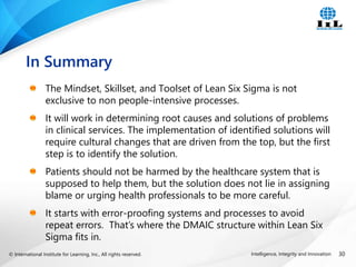 Applying Lean Six Sigma in Healthcare | PPTX
