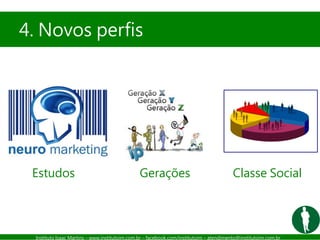 Instituto Isaac Martins – www.institutoim.com.br – facebook.com/institutoim – atendimento@institutoim.com.br
4. Novos perfis
Estudos Gerações Classe Social
 