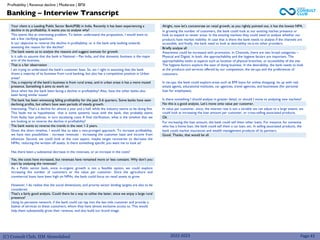 (C) Consult Club, IIM Ahmedabad 2022-2023
Your client is a Leading Public Sector Bank(PSB) in India. Recently it has been experiencing a
decline in its profitability. It wants you to analyse why?
This seems like an interesting problem. To better understand the proposition, I would want to
ask a few clarifying questions.
Is our objective to reverse the decline in profitability, or is the bank only looking towards
assessing the reason for the decline?
The bank wants us to analyse the reasons and suggest avenues for growth.
Is it safe to assume that the bank is National – Pan India, and that domestic business is the major
arm of the business.
That is a fair observation
I am trying to understand the bank’s customer base. So, am I right in assuming that the bank
draws a majority of its business from rural banking, but also has a competitive position in Urban
areas?
Yes, a majority of the bank’s business is from rural areas, and in urban areas it has a more muted
presence. Something it aims to work on
Since when has the bank been facing a decline in profitability? Also, have the other banks also
been facing similar issues?
The bank has been witnessing falling profitability for the past 5-6 quarters. Some banks have seen
declining profits, but others have seen periods of steady growth.
Interesting. That’s a decline for almost a year and a half, while the industry seems to be doing fine.
This leads me to hypothesize that is some systemic issue with the bank, that probably stems
from faulty loan policies, in turn escalating costs A final clarification, what is the timeline that we
are looking at to reverse the decline in profitability?
The bank wants to reverse the trends in the next 1-2 years.
Given the short timeline, I would like to take a two-pronged approach. To increase profitability,
we have two possibilities - increase revenues - increasing the customer base and income from
advances. Second, we could look at the cost aspect, maybe target recoveries to decrease the
NPAs, reducing the written off assets. Is there something specific you want me to look at?
Has there been a substantial decrease in the revenues, or an increase in the costs?
Alright, now let’s concentrate on retail growth, as you rightly pointed out, it has the lowest NPA.
In growing the number of customers, the bank could look at our existing market presence or
look to expand to newer areas. In the existing markets they could need to analyse whether our
products have market visibility. In case that is there the bank needs to analyse if the channels are
accessible, and finally, the bank need to look at desirability vis-à-vis other providers.
Briefly analyse all
Awareness could be increased with promotion. In Channels, there are two broad categories –
Physical and Digital. In both, the approachability and the hygiene factors are important. The
approachability looks at aspects such as location of physical branches, or accessibility of the site.
The hygiene factors explore the ease of doing business. In the desirability, the bank needs to look
at the products and services offered by our competition, the tie-ups and the preferences of
customers.
In tie-ups, the bank could explore areas such as EMI loans for online shopping; tie up with real
estate agents, educational institutes, car agencies, travel agencies, and businesses (for personal
loan for employees).
Is there something I should analyse in greater detail, or should I move to analysing new markets?
No this is a good analysis. Let’s move onto value per customer.
In value per customer, since, the interest rate is not a variable we can adjust to a large extent, we
could look at increasing the loan amount per customer, or cross-selling associated products.
Ok
For increasing the loan amount, the bank could sell them other loans. For instance, for someone
who has a home loan, the bank could sell them a car loan, etc. In selling associated products, the
bank could market insurances and wealth management products of its partners.
Good. Thanks, that would be all.
Yes, the costs have increased, but revenues have remained more or less constant. Why don’t you
start by analysing the revenues?
As a Public sector bank, since in-organic growth is not a feasible option, we could explore
increasing the number of customers or the value per customer. Since the agriculture and
commercial loans have been high on NPAs, the bank could focus on retail assets to grow.
However, I do realise that the social dimensions, and priority sector lending targets are also to be
considered.
That’s a fairly good analysis. Could there be a way to utilise the latter, since we enjoy a large rural
presence?
Using its pervasive network, if the bank could can tap into the last mile customer and provide a
basket of services to these customers, whom they have almost exclusive access to. This would
help them substantially grow their revenue, and also build our brand image.
Banking – Interview Transcript
Profitability | Revenue decline | Moderate | BFSI
Page 43
 