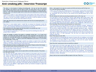 (C) Consult Club, IIM Ahmedabad
The client is in the business of making anti-smoking pills - the way we have those patches
and lozenges in the market to curb the urge to smoke. The client wants to sell it at a premium
price. You have been hired to find out if the product can be introduced in a country like India -
and if so - what is the expected target market, market share and a feasible price at which the drug
should be sold.
I would like to confirm if I have understood all the critical aspects of the client’s situation. Our
client is in the business of making anti-smoking pills that reduce the urge to smoke for smokers.
We need to do see if the product is feasible to be launched in India and evaluate the market
characteristics such as size and client’s share based on the price.
That’s right. Now that you’ve understood the situation well, how do you propose going about
the solution?
Since this is a new product launch, I would like to structure my discussion around the
product characteristics (development and customization) for the Indian market and then move on
to the launch (competition, distribution and promotion) part of the case.
This sounds fine to me. Also, please note that this product is not entirely new; it has
been introduced in other countries already.
Ok, that experience should help us. To start with, can you tell me something more about the
product? How is it different?
Unlike the lozenges or patches, this product is completely nicotine free - it is 5 times more
effective as proved by lab results and 50% of the test results responded to the pill (which in this
industry is an extremely high number thus indicating success). Moreover, it is a drug that cannot
be sold over the counter – it requires a prescribed dosage given by the doctor. It is to be taken
for 3 months daily, 3 times a day.
That is good. It gives us the advantage to position our product as superior due to the higher
efficacy of treatment. I would like to know take up the competitive scenario next so that we can
decide the price before determining the overall market size.
That’s a fair point. So, there is no similar product in the market. Cheaper products like lozenges
exist but they contain nicotine and sell for Re. 1 per unit.
What are the other countries where the product has been introduced? How receptive have
the customers been in those countries?
The other countries have smokers who are quite similar to the Indian consumers. The product
has been quite a success.
Ok, this means that the target audience will be receptive to the product, and we can assume
that there is a strong market for the same. I will now proceed with the estimation of the price
and market size. There are two ways that we can price a new product in a non-competitive
market: Cost based and ‘willingness-to-pay’ based. In the first, I would calculate the cost to
company and charge a margin on the same while in the second case; I would calculate the
propensity of the consumer to pay for this drug. This would vary with my target segment chosen.
Ideally, we should be able to calculate the optimal profit case by considering the trade-off in sales
volume vs. price for various price points. The solution will also be influenced to an extent by the
growth rates of the different target segments overall, say movement of people to upper-class
from lower-middle class.
Hmm… that is good. In our case, let us assume we did this and came up with Rs. 8 per unit.
You think that sounds reasonable?
I think a price of Rs. 8 per pill is feasible because of the lab results - people will be convinced that
it is a medically prescribed drug and since it is a pre-scheduled dosage for 3 months, results
are guaranteed. We can also stress on the nicotine bit and indirectly position this as a life-
saving drug.
Ok, let’s estimate the market size assuming we decide to price it at Rs. 5 per unit.
Let’s take Delhi as a base case. Population: 150 lakh. Target segment: 40% of them smoke * 20%
of them would want to quit smoking * 75% can afford (Rs. 8 * 3 * 90 = Rs. 2160 drug to quit) = 9
lakh people or INR 9 * 2160 ~ INR 200 crores. We can now assume that this drug will reach out
to 25% of the population across India (urban + rural since its effective and one-time payment to
quit smoking), which means the total market is 200/150 * 0.25 * 10,000 lakh = INR 3,333 crores.
Very interesting. What will drive the market growth our market share?
The market growth rate will be affected by the sales and distribution coverage, willingness of
people to quit smoking and addition of new smokers who would want to quit after sometime.
We can look to capture about 80% of this market eventually, assuming no major competitor
enters the market, which can be prevented by IPR support. Since this is a prescription drug, the
bulk of the promotion costs in this industry are in targeting the doctors and chemists via direct
sales agents or Medical Representative to convey the pros and cons for them to a) prescribe the
drug and b) keep it in their pharmacies. This will drive our market share from the
potential market size.
Good. What about the other 20%?
I am assuming that the remaining 20% will comprise of smokers who are unwilling to quit smoking
(10%), perceive the price to be high (5%) or are not aware of the product (5%). This percentage
can decrease as we move further in the product life cycle and the product becomes
well established through marketing and promotion efforts.
Good. Any other costs/concerns that you would like to address?
The training costs for the direct sales agents will also be critical as this is a new product and
local agents would need an in-depth understanding of the product. No. of sales-people can be
calculated by total workload method: Assuming Doctor/Population ratio and say 3 doctors per
day and repeat visits every 2 months; and Chemist/Population ratio and 3 chemists per day and
repeat visits every 15 days. The supply chain will have to be considered - the warehousing,
distribution network, retail chains etc. We can perform the cost benefit analysis for using middle
distributors v/s direct distribution.
Good, I think we have covered the different aspects of the case. Thank You.
2022-2023
Anti-smoking pills – Interview Transcript
Market Entry | Product launch | Challenging | Pharma
Page 95
 