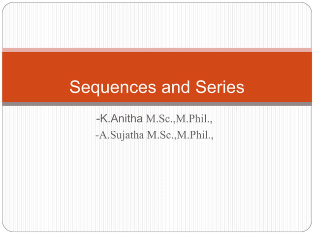 Sequences and Series | PPT