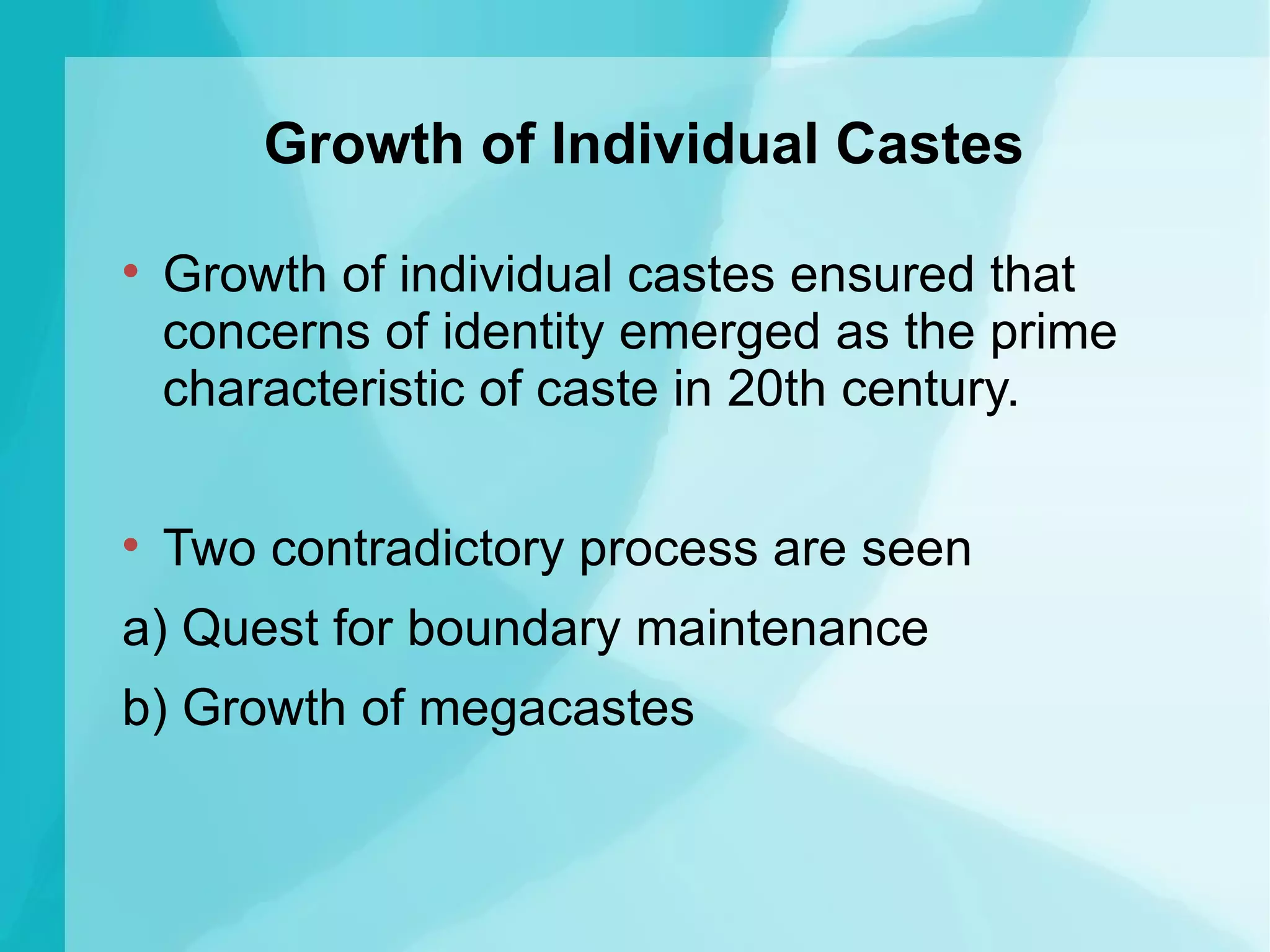 Iim calcutta indian social structure - caste and recasting | PPT