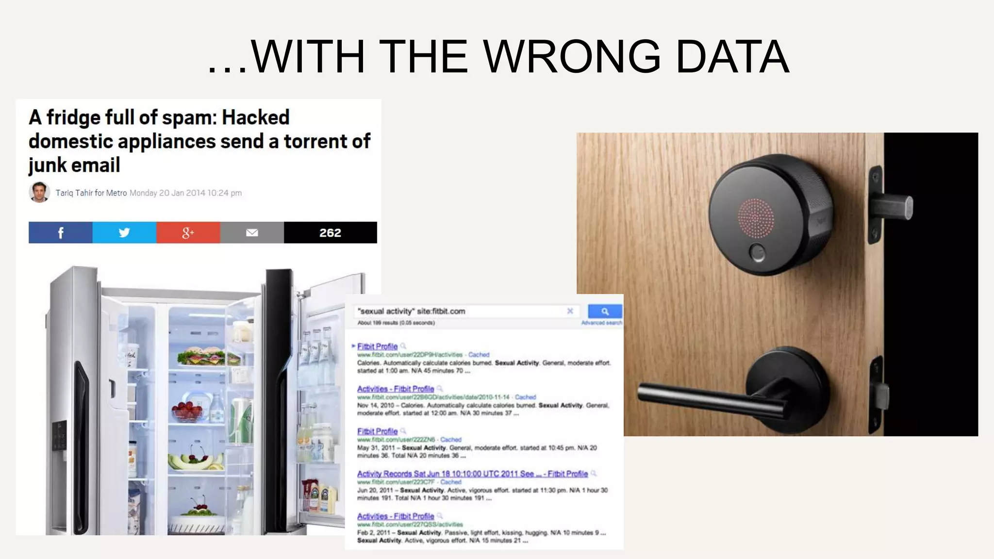 …WITH THE WRONG DATA
 