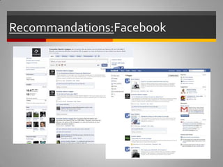 Recommandations:  Facebook 