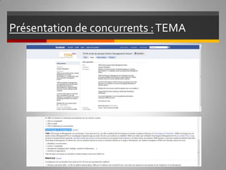 Présentation de concurrents :  TEMA  