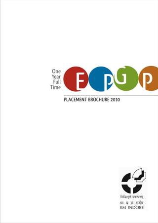 IIM Indore, EPGP 2009-10 Placement Brochure