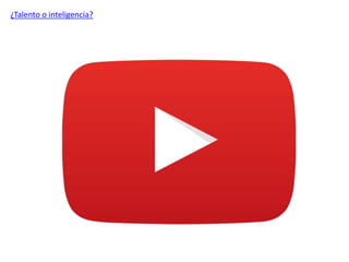 ¿Talento o inteligencia?
 
