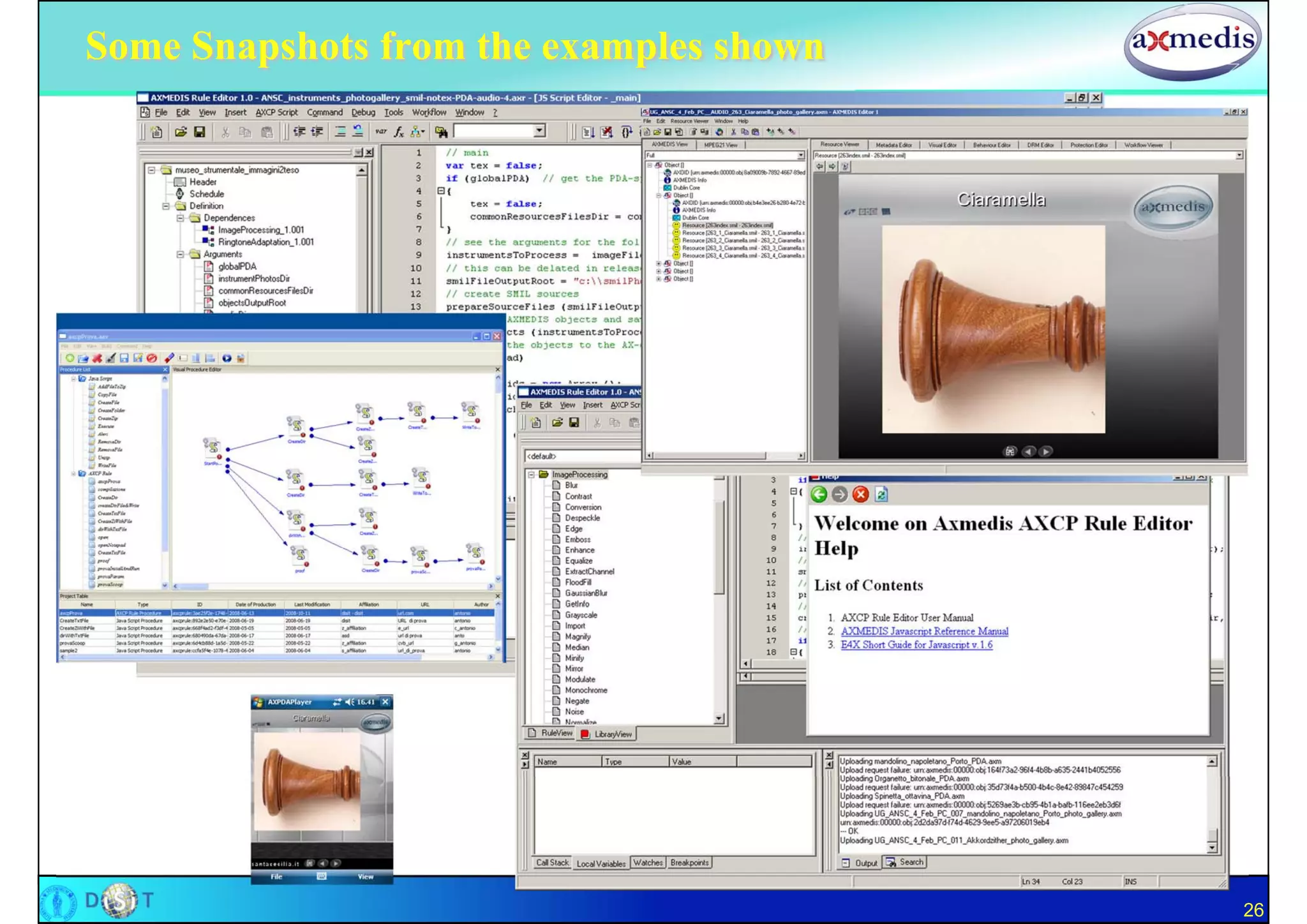 Some Snapshots from the examples shown




                                         26
 