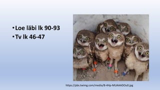 •Loe läbi lk 90-93
•Tv lk 46-47
https://pbs.twimg.com/media/B-4Hp-MUAAADOu0.jpg
 