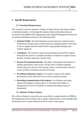 Iims R Iimsr student management system | PDF