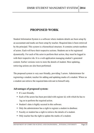 Iimsr student management system | PDF