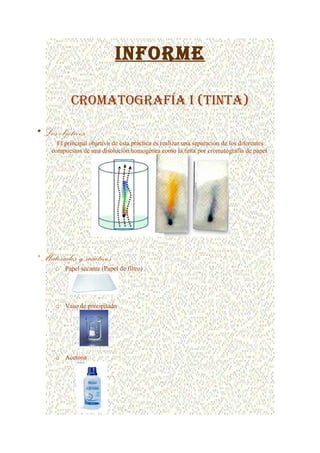Iinforme de cromatografía