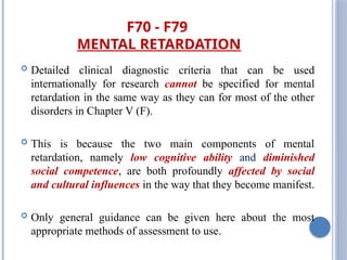 INTELLACTUAL DEVELOPMENTAL DISORDER classification,Management | PPTX