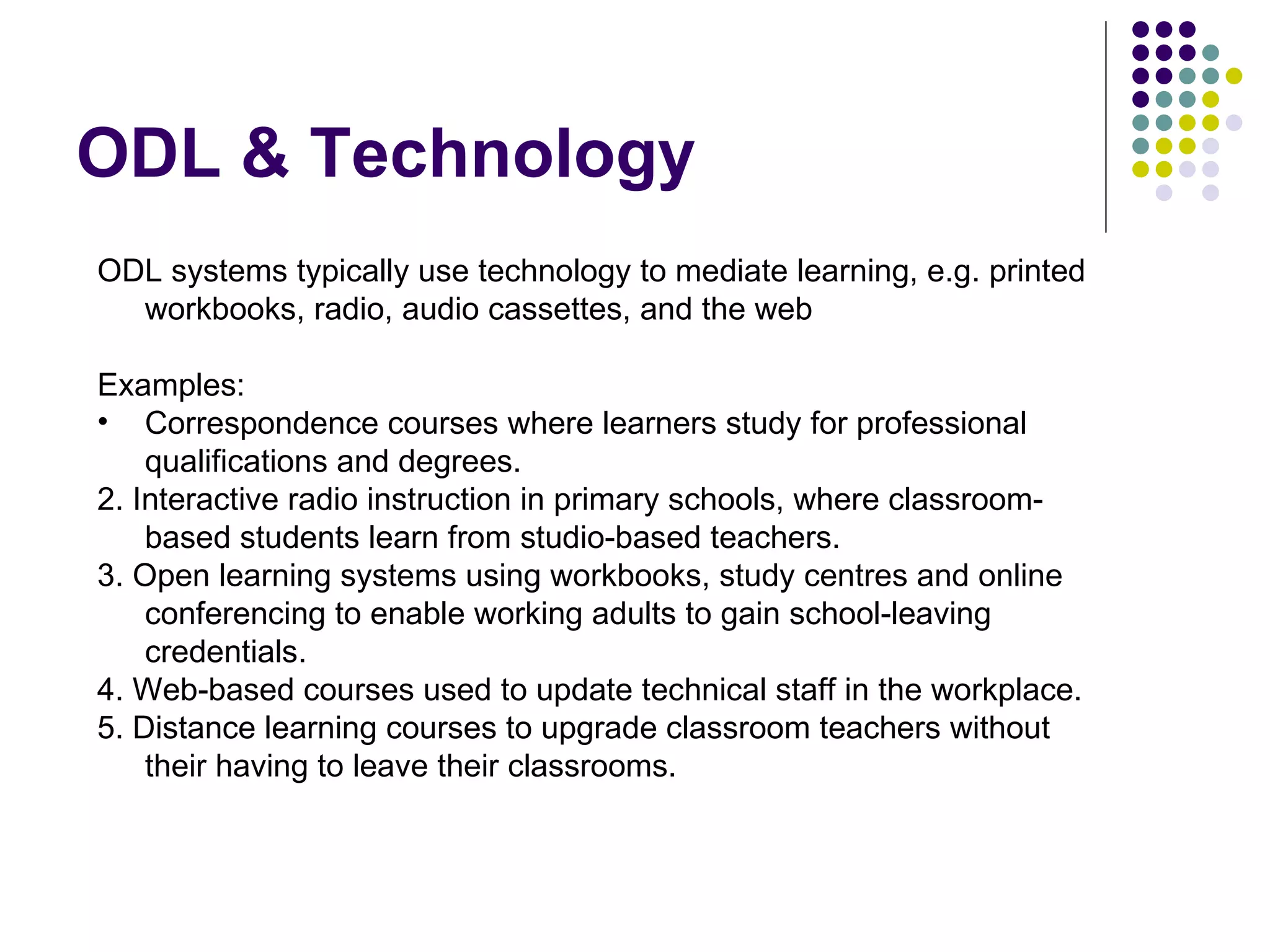 Principles of open and distance learning | PPT