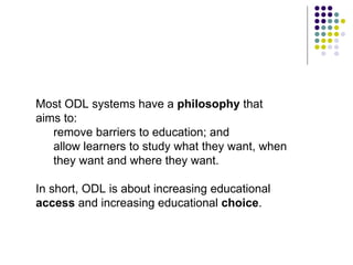 Principles of open and distance learning | PPT