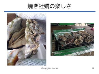 Copyright © Jun Iio 11
焼き牡蠣の楽しさ
 