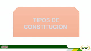 TIPOS DE
CONSTITUCIÓN
 