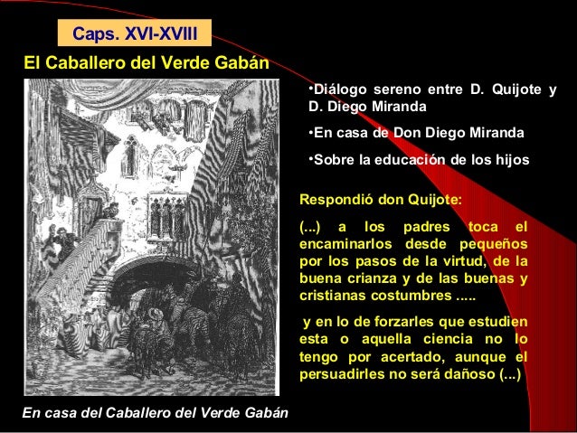 Resultado de imagen de don quijote segunda parte capitulo xviii el caballero del verde gaban