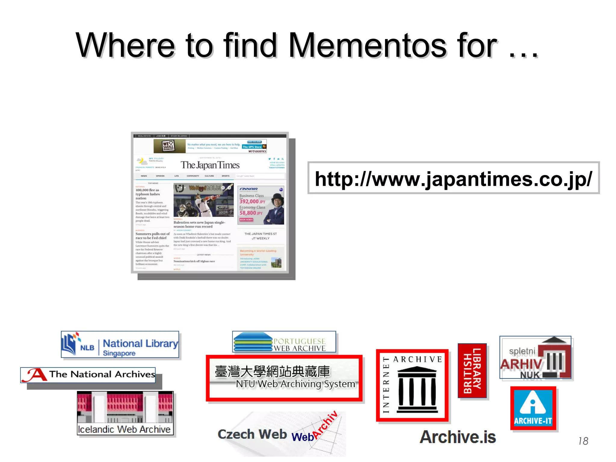 Where to find Mementos for …Where to find Mementos for …
18
http://www.japantimes.co.jp/