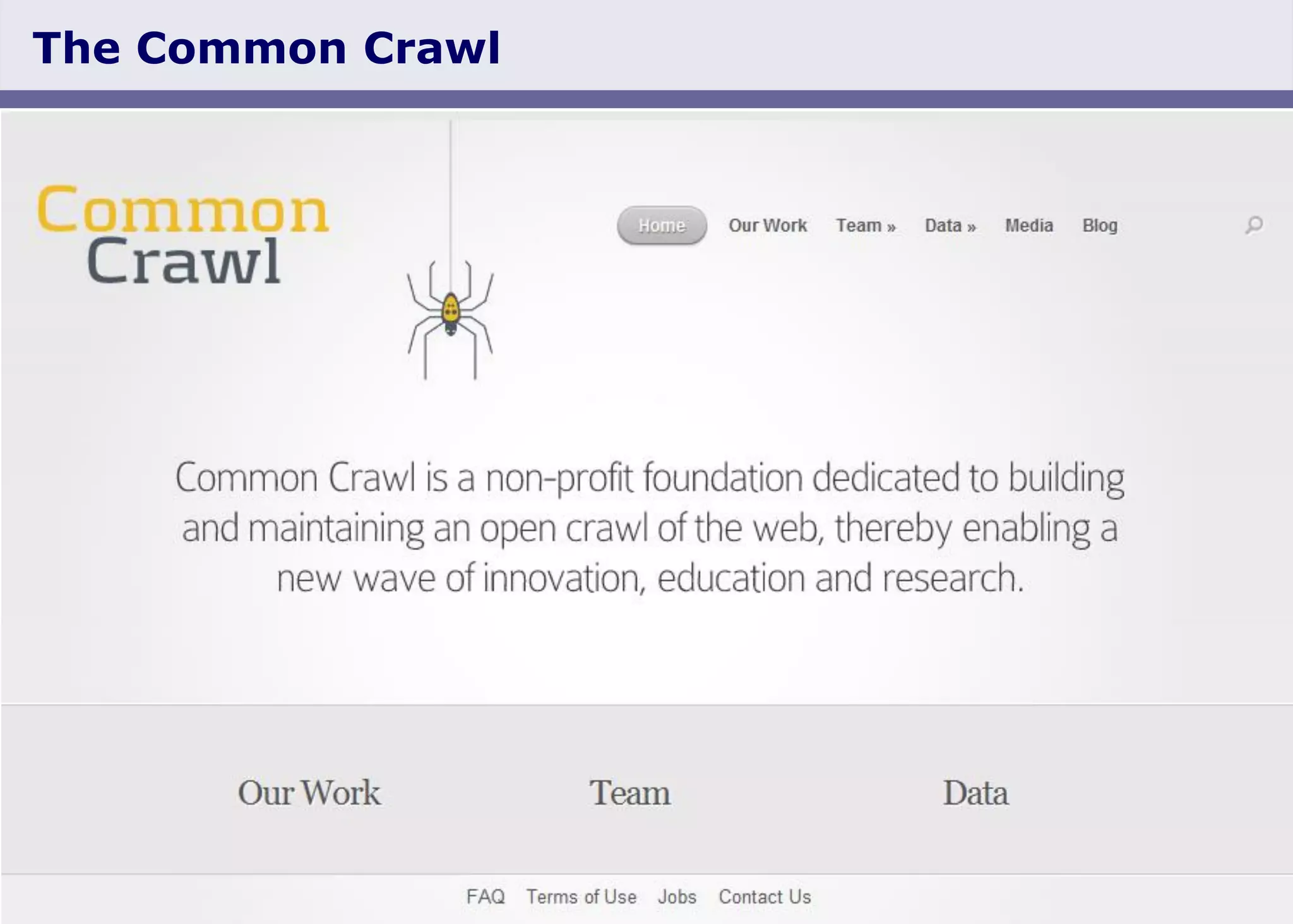 Slide 2
The Common Crawl
 
