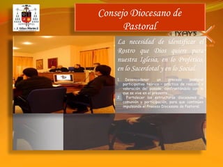   La duplicidad de accionesLo que desgasta mucho a los pastores y laicos, sin lograr eficacia ni objetivos precisos.