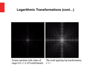 Logarithmic Transformations (cont…)
 