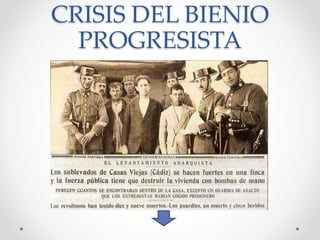 CRISIS DEL BIENIO
PROGRESISTA
 