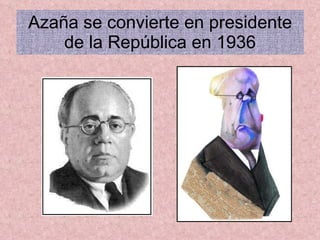 Azaña se convierte en presidente de la República en 1936 