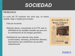 CONSTITUCIÓN DE 1931 No fue una Constitución pactada ni, por tanto aceptada por todos desde el principio. Fue una Constitución de izquierdas que recogía, en esencia, las ideas de socialistas y republicanos. ÍNDICE 
