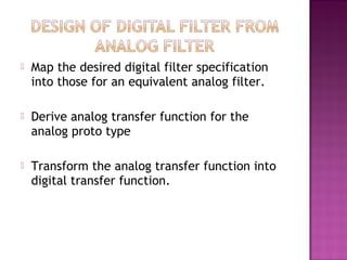 Filter- IIR - Digital signal processing(DSP) | PPT