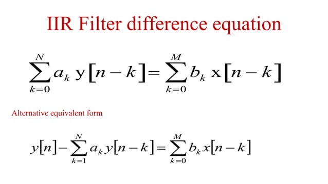 IIR filter realization using direct form I & II | PDF